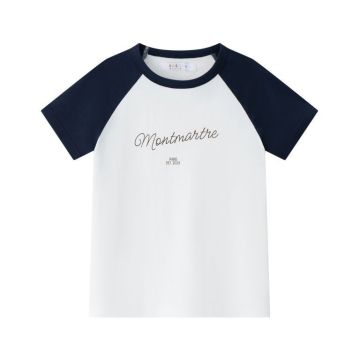 Coco Blanc Short Sleeve Raglan Tee