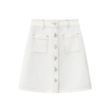 Coco Blanc White Denim Skirt