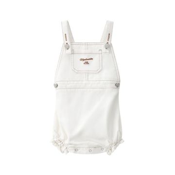 Coco Blanc Girl Denim Romper White