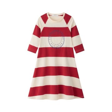 Coco Blanc Striped A-line Dress