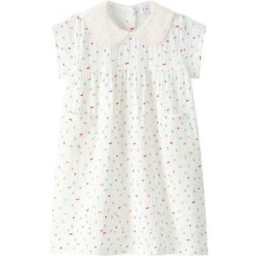 Coco Blanc Short Sleeve Cherry Guaze Dress