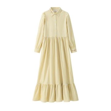 Coco Blanc Shirt Dress Striped Yellow
