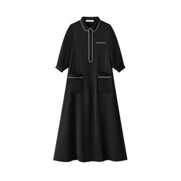 Coco Blanc Silk Shirt Dress Maxi