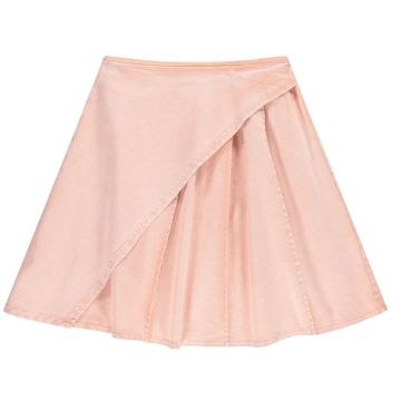 Jaybee Denim Wrap Skirt Pink Sand