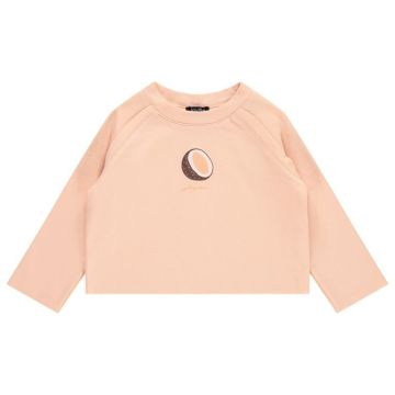 Jaybee Coconut Denim Cropped Tee Pink Sand