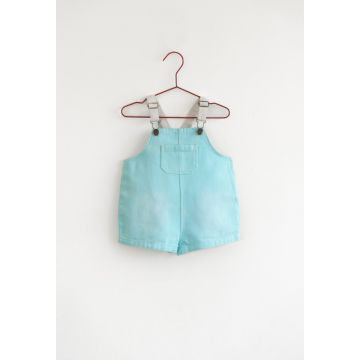 Please Mom Turquoise Denim Romper