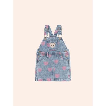 HUXBABY DREAMY DENIM HEARTS PINAFORE