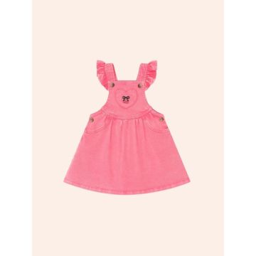 HUXBABY VINTAGE CHERRY PINAFORE WASHED CHERRY