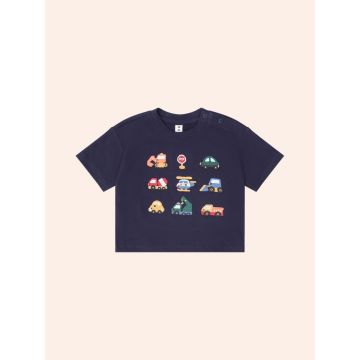 Huxbaby CONSTRUCTION NAVY TEE 
