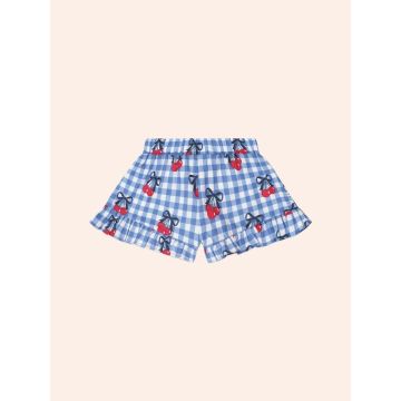 HUXBABY CHERRY GINGHAM SKORT