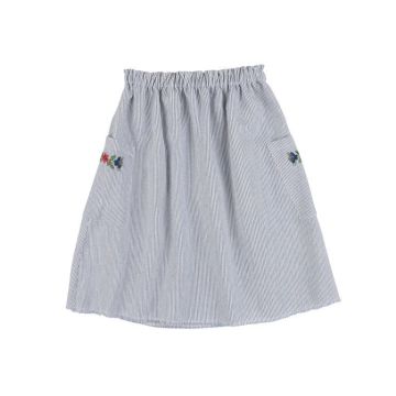 Babe & Tess Alexa midi skirt Azur Stripes