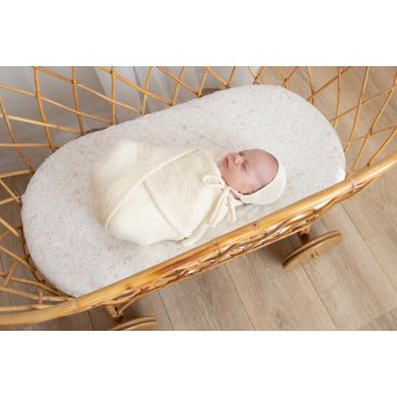Petit Belle Tiny Buds Rose Pink Bassinet Set