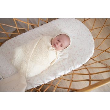 Petit Belle Tiny Buds Sage Bassinet Set