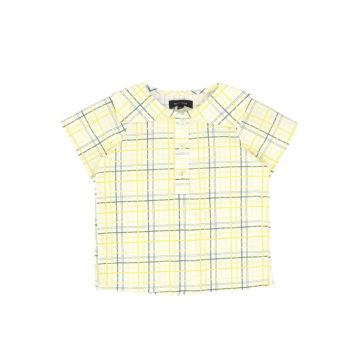 Bamboo Plaid Sailor Collar Blouse