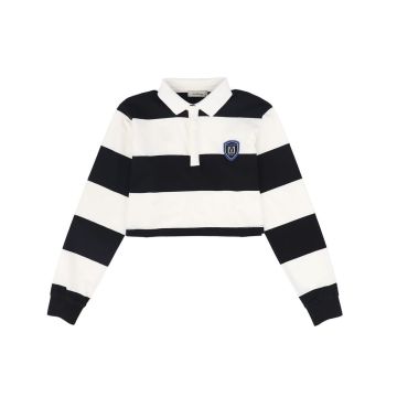 Viva Valentina Wide Stripe Crest Polo