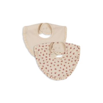 Konges Soljd Basic 2Pk Frill Bib Buttercream/Bloomie