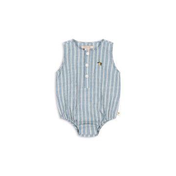 Konges Soljd ELLIOT ROMPER GOTS TRIO BLEU STRIPE