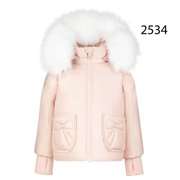 Pramie Little Girls Jacket Bow