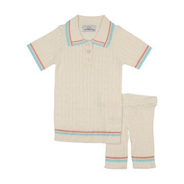 Panther Cable Cream Knit Set