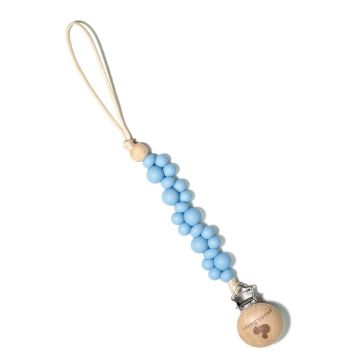 Snuggle Baby Bubble Paci Clip Pastel Light Blue