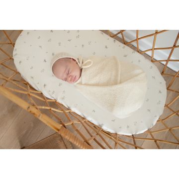 Petit Belle French Grey Bird Bassinet Set