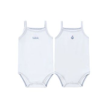 Petit Clair Baby 2pc Bodysuit - 'Bebe', Sailboat