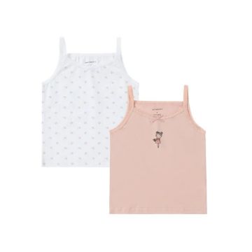 Petit Clair Girl 2pc Undershirt - Doll & Flower