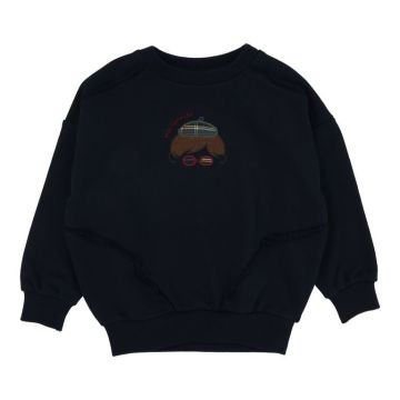 Analogie Plaid Detail Boys Sweatshirt Navy