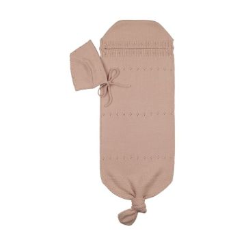 Peluche Pointelle Knit Cocoon Set 