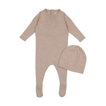 Pecluche Signature Knit Footie + Beanie