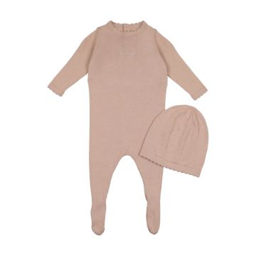 Peluche Signature Knit Footie + Beanie