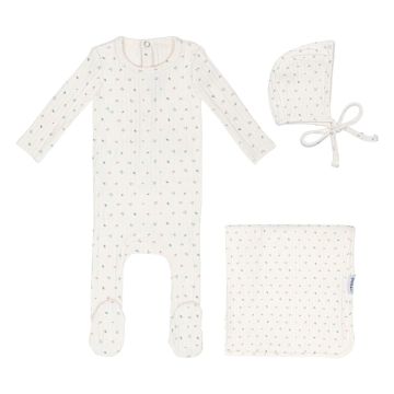 Mini Label vory Petal Pointelle Floral Set-Girls
