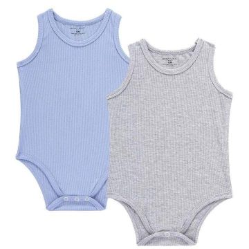 Baby Boys Grey/Blue Bodysuit