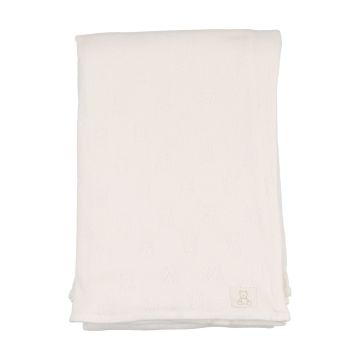 Bee and Dee Petit Ourse Pointelle Blanket