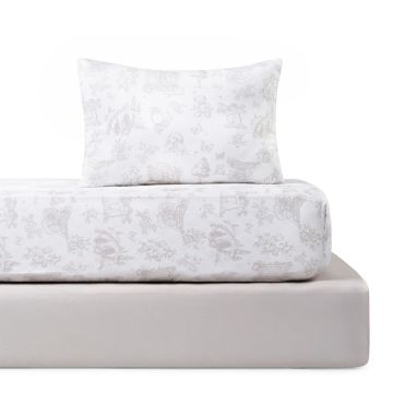 Petit Belle Crib Sheet Set- Toile Safra Taupe