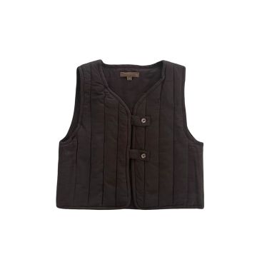 Orange Dimanche Brown Quilted Vest