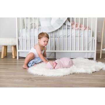 Ely's & Co Crib Set 4 pc Gingham Grey
