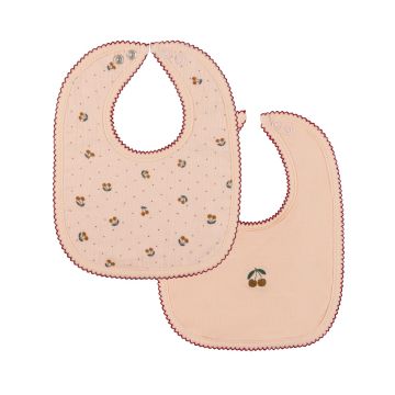 Aurora 2 Pack Cherry Print Collection -Bib - Pink / One size