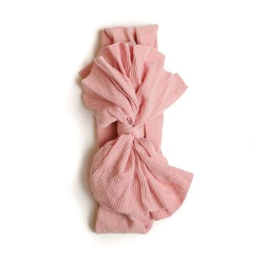 Nicsessories Butter Soft Baby Bow Headband Pink