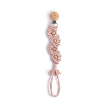 Bebe Belinha Pink Flower Pacifier Clip