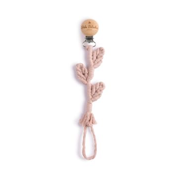 Bebe Belinha Pink Leaves Pacifier Clip