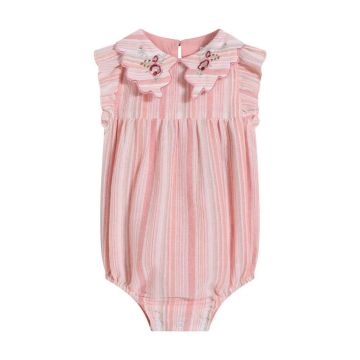 Limonana Pink Striped Romper