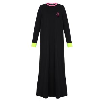 Little Parni Heartlock Neon Cuff Nightgown Black/Pink