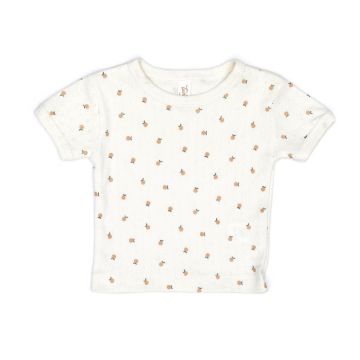 Tun Tun Pointelle short sleeve top Natural Little Oranges