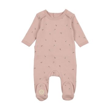 Mon Tresor Plush Print Girls Footie