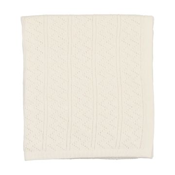 Bee and Dee Bee and Dee Pointelle Wrap Blanket Arctic White