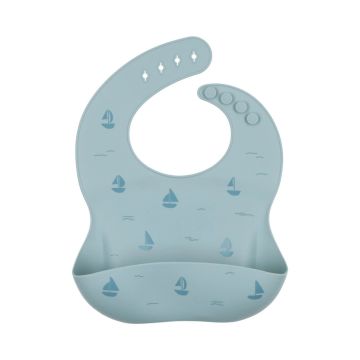 Pouf silicone bib boat print