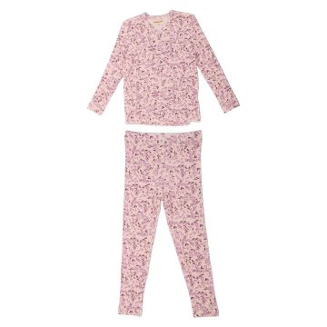 Zeebra Kids French Lilac Printed Pajamas 