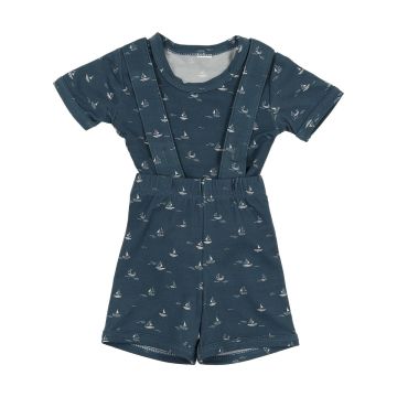 Bonjoy Sailboat Suspender Set Navy