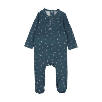 Bonjoy Sailboat Footie Navy